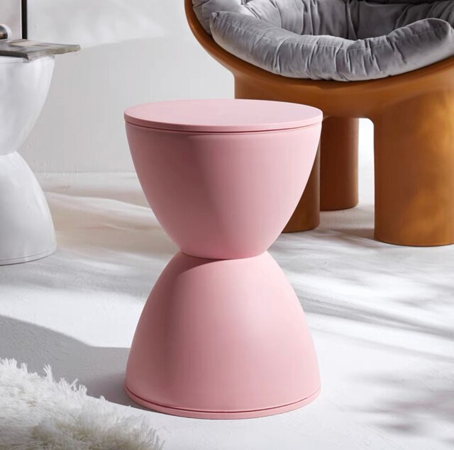 Nordic Designer Contracted Prince Stool Creative Change Shoe Stool Multi-color Thickened Plastic Round Tea Table Low Chair