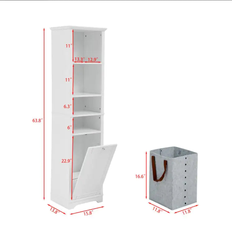 64" Versatile Bathroom Storage Tower