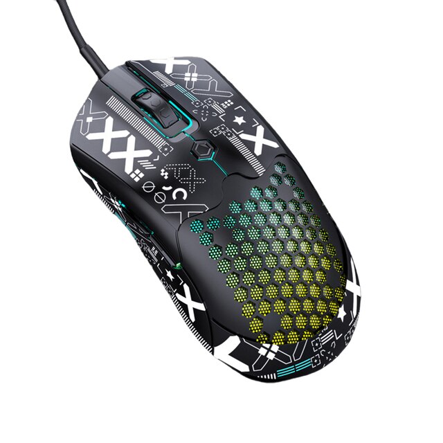 Portable Wired Mouse 7 Keys Esports Mouse M5 Mini RGB Mechanical Mouse 12000DPI Lightweight Mouse for PC Laptop Notebook
