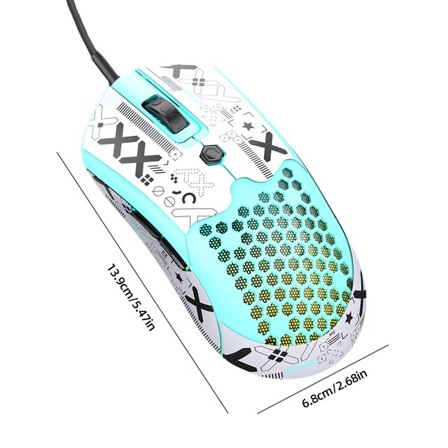 Portable Wired Mouse 7 Keys Esports Mouse M5 Mini RGB Mechanical Mouse 12000DPI Lightweight Mouse for PC Laptop Notebook