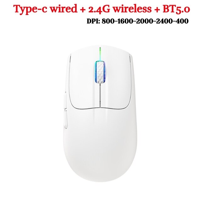 Wired Wireless Mouse Gamer RGB Light Adjustable Transparent Game Mouse Bluetooth-compatible Mouse for Desktop Notebook Computer