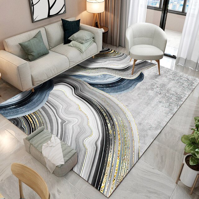 Washable Floor Lounge Rug Large Area Carpets for Living Room Decoration Rugs Bedroom Carpet Modern Home Living Room Decor Mat
