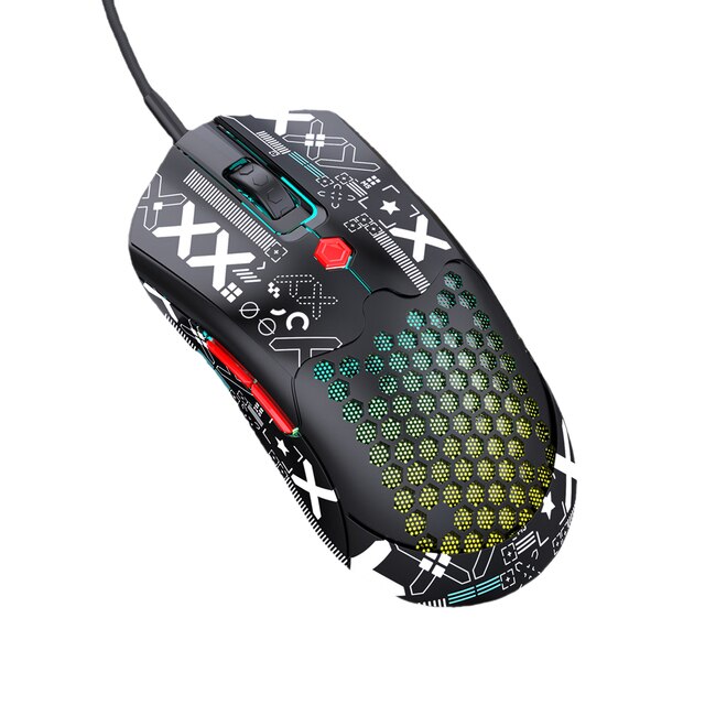 Portable Wired Mouse 7 Keys Esports Mouse M5 Mini RGB Mechanical Mouse 12000DPI Lightweight Mouse for PC Laptop Notebook