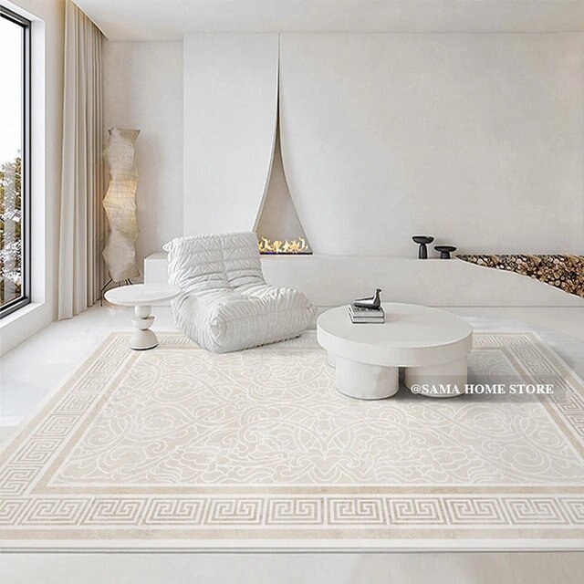 Carpet Beige Rugs Living Room Decoration Luxury Pattern Large Rug Bedroom Floor Mats Tapetes Grandes Para Sala Grand Tapis Salon
