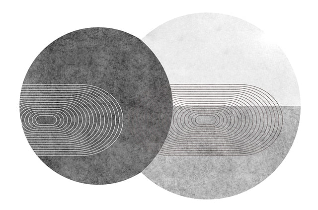 Double Round Living Room Coffee Table Carpet Home Abstract Solid Color Mat Personality Shaped Bedroom Bedside Rug Homestay Rugs