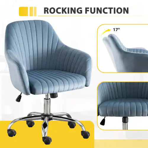 Velvet Swivel Home Office Chair