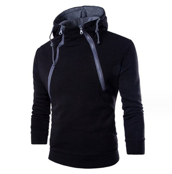 Men's High Neck Hooded Pullovers