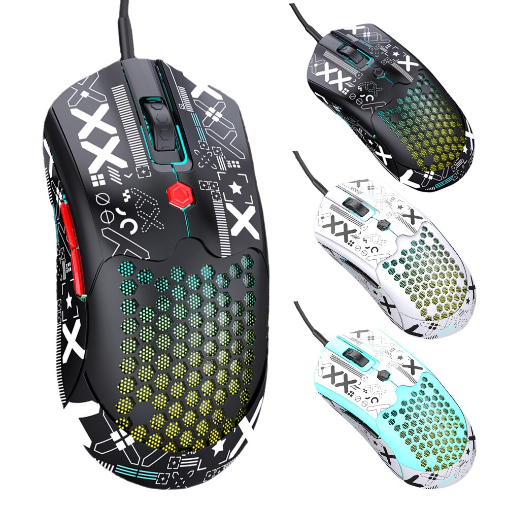 Portable Wired Mouse 7 Keys Esports Mouse M5 Mini RGB Mechanical Mouse 12000DPI Lightweight Mouse for PC Laptop Notebook