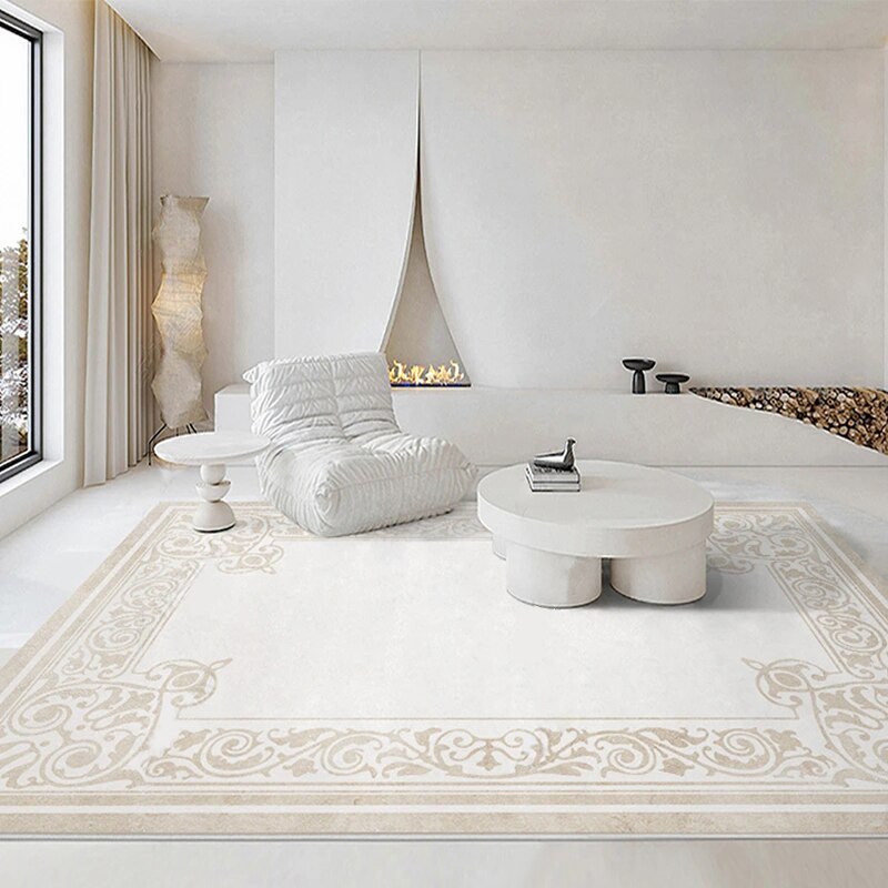 Carpet Beige Rugs Living Room Decoration Luxury Pattern Large Rug Bedroom Floor Mats Tapetes Grandes Para Sala Grand Tapis Salon