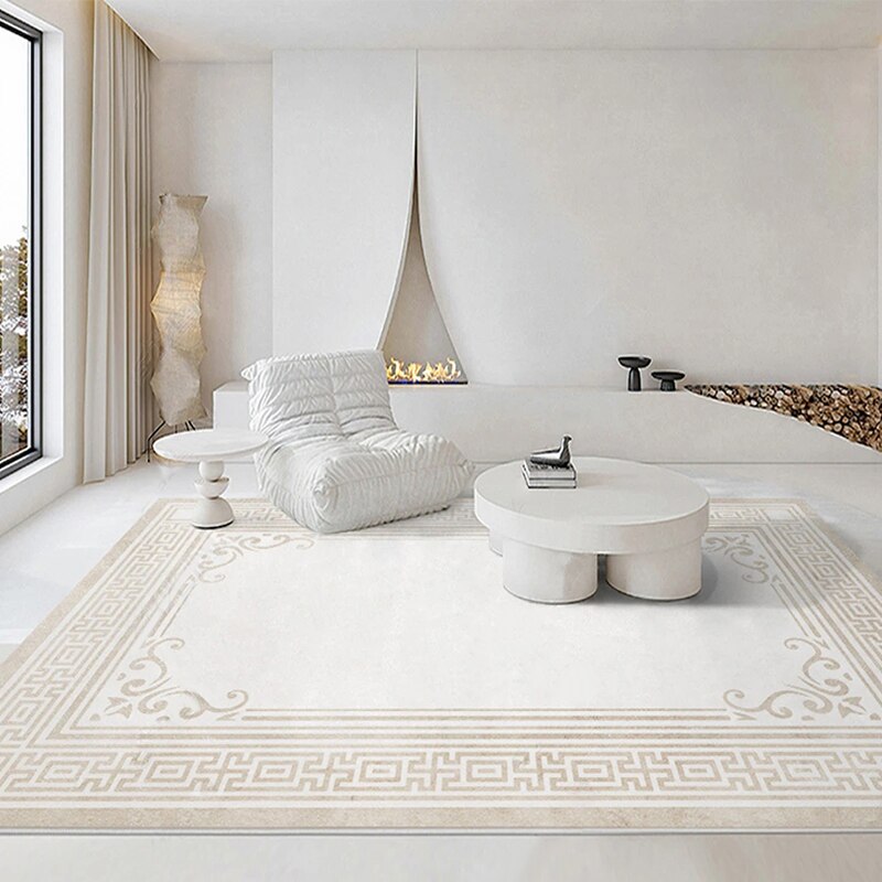 Carpet Beige Rugs Living Room Decoration Luxury Pattern Large Rug Bedroom Floor Mats Tapetes Grandes Para Sala Grand Tapis Salon