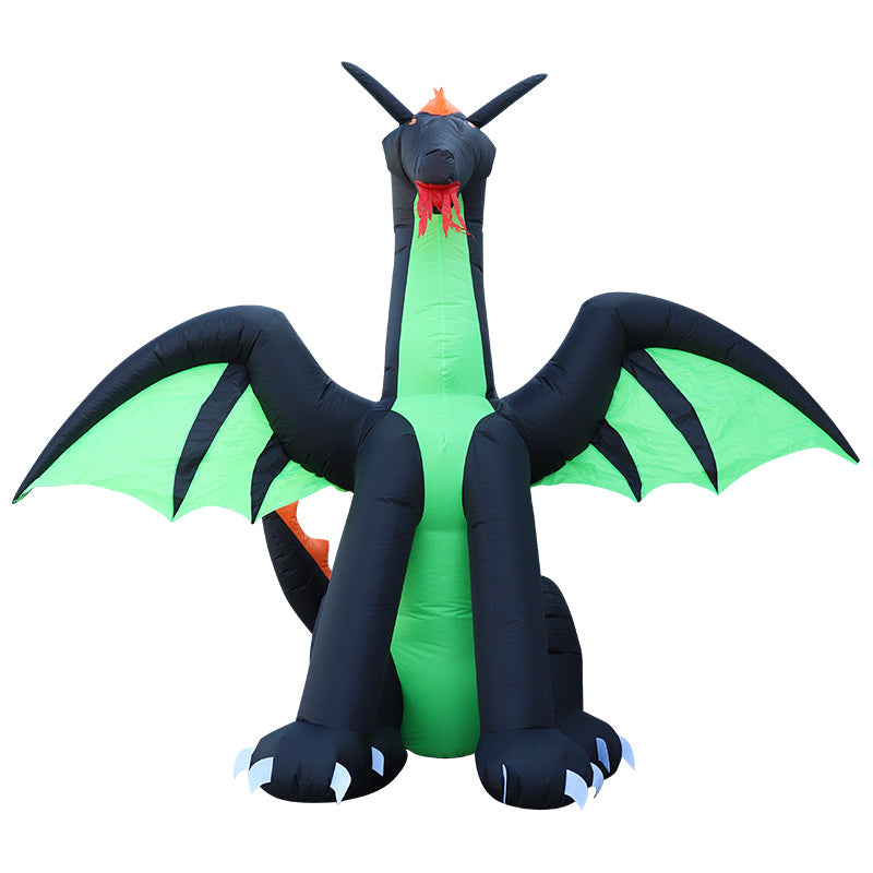 Festiss Halloween Inflatables Decoration With Built-in LED Light and Blower 2.7M Flying Dragon