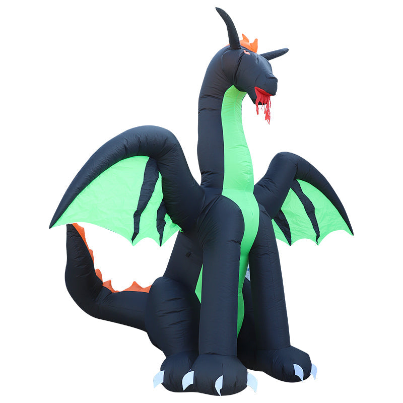 Festiss Halloween Inflatables Decoration With Built-in LED Light and Blower 2.7M Flying Dragon