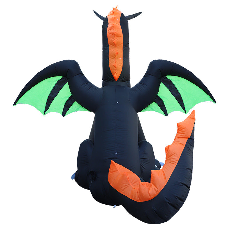 Festiss Halloween Inflatables Decoration With Built-in LED Light and Blower 2.7M Flying Dragon