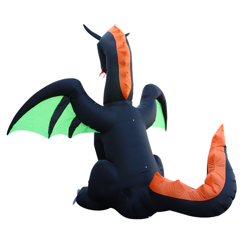 Festiss Halloween Inflatables Decoration With Built-in LED Light and Blower 2.7M Flying Dragon