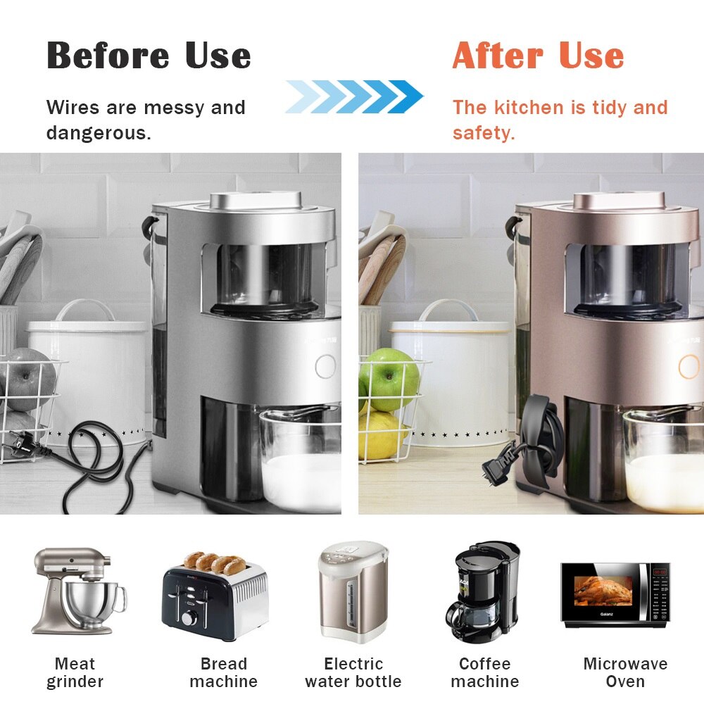 Wire Wrapper Cable Organizer Kitchen Storage Clips Holder Charging Data Cable Management Protector Winder Appliances Maker Fixer