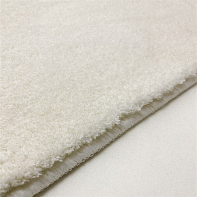 French Living Room Decoration Carpet Modern Cream Color Bedroom Bedside Plush Carpets Light Luxury Study Room Cloakroom Soft Rug