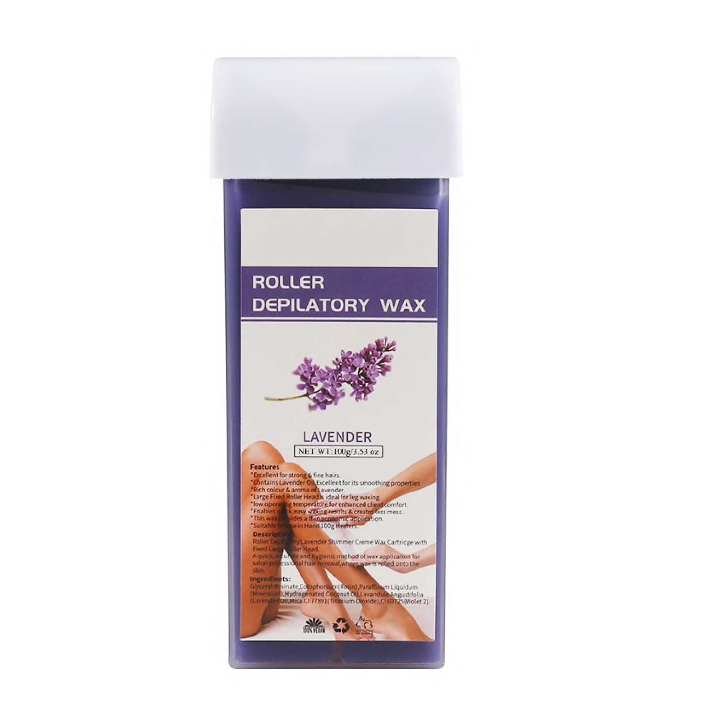 100g Wax Cartridge - Roll On Waxing Replacement for Depilatory Warmer Heater