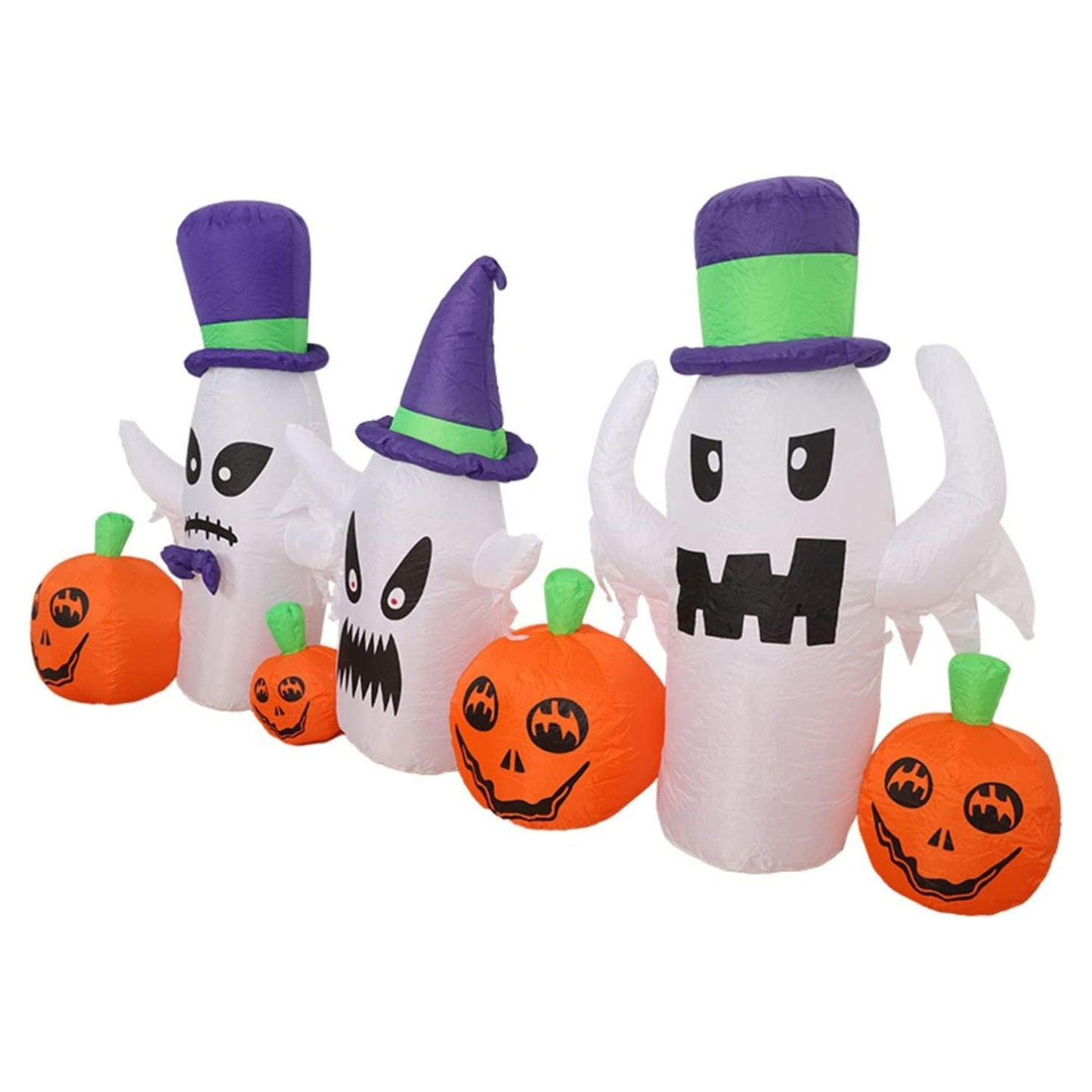 Festiss Halloween Inflatables Decoration With Built-In LED 2.7m Ghosts Pumpkins