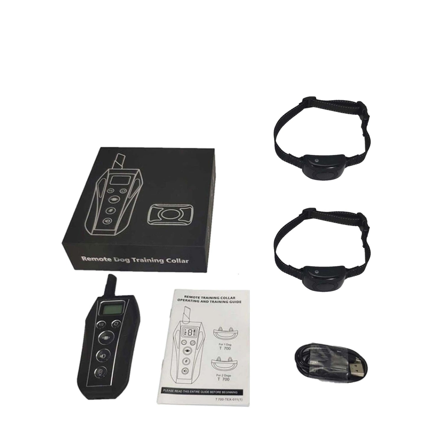 Dog Bark Collar - 2x 600m Range Recievers Vibration IPX7 Waterproof Training Aid