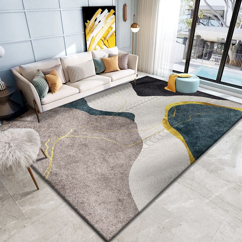 Washable Floor Lounge Rug Large Area Carpets for Living Room Decoration Rugs Bedroom Carpet Modern Home Living Room Decor Mat