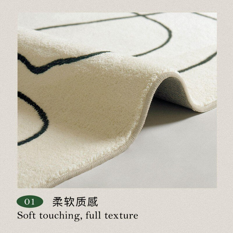 Nordic Style Living Room Decoration Carpet Home Large Area Rugs for Bedroom Fluffy Soft Cloakroom Rug Thickened Anti-skid Mat