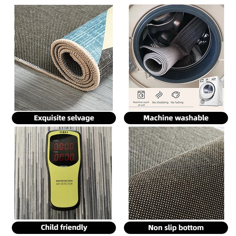 Carpets for Living Room Decoration Washable Floor Lounge Rug Large Area Rugs Bedroom Carpet Modern Home Living Room Decor Mat