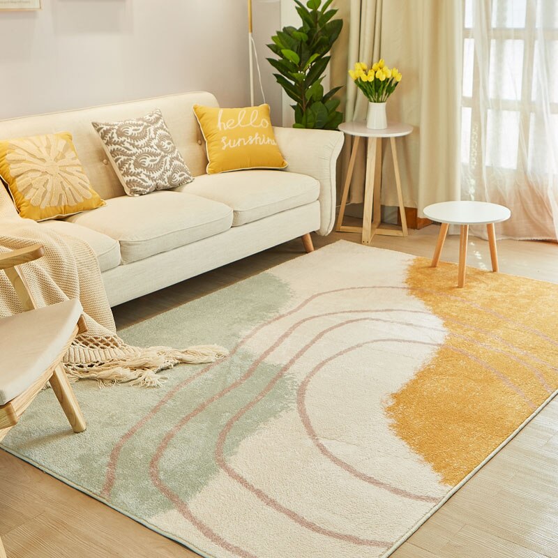 Modern Simple Living Room Decoration Carpet Home Bedroom Bedside Large Area Plush Carpets Light Luxury Study Cloakroom Soft Rug