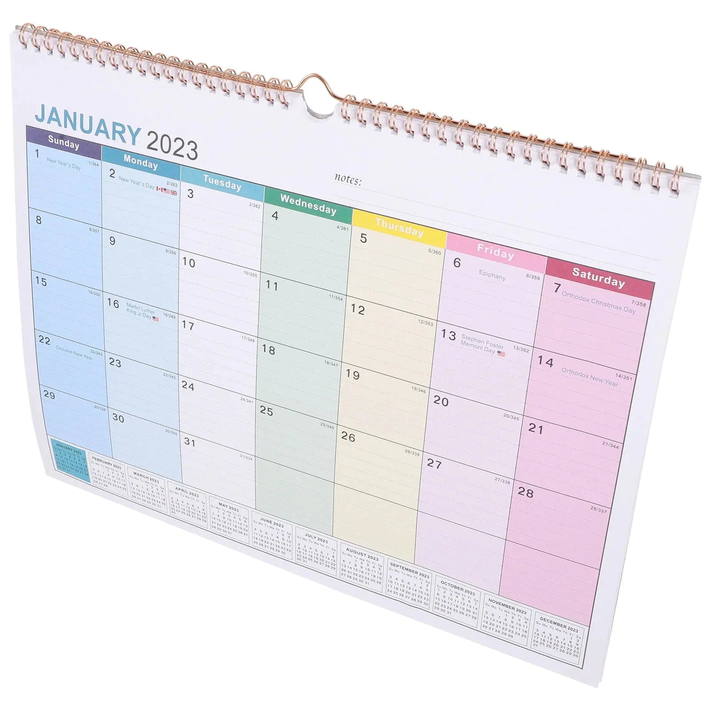 Monthly Memo Wall Calendar