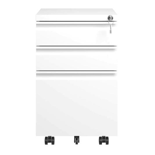 Secure Mobile File Cabinet 3-Drawer