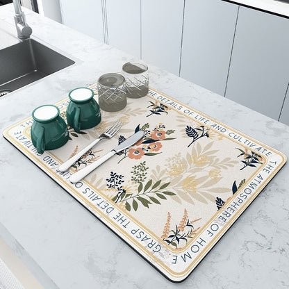 Super Absorbent Dish Draining Mat