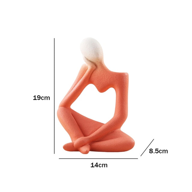 Human Body Half-body Vase Pen Container Creative Vase Ceramics Craft Exquisite Flower Bottles Home Decor for Dining Table Office