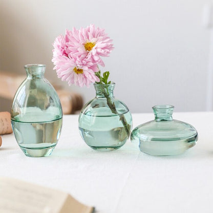 3Pcs Glass Bud Vase Small Glass Flower Vases Decorative Table Centerpieces Vase Elegant Mini Bud Vases Clear Glass Flower Vases