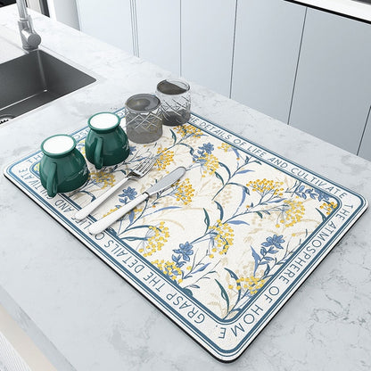 Super Absorbent Dish Draining Mat
