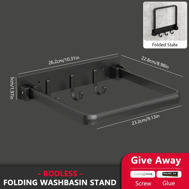 Wall Mounted Foldable Storage Shelves