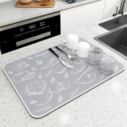 Super Absorbent Dish Draining Mat
