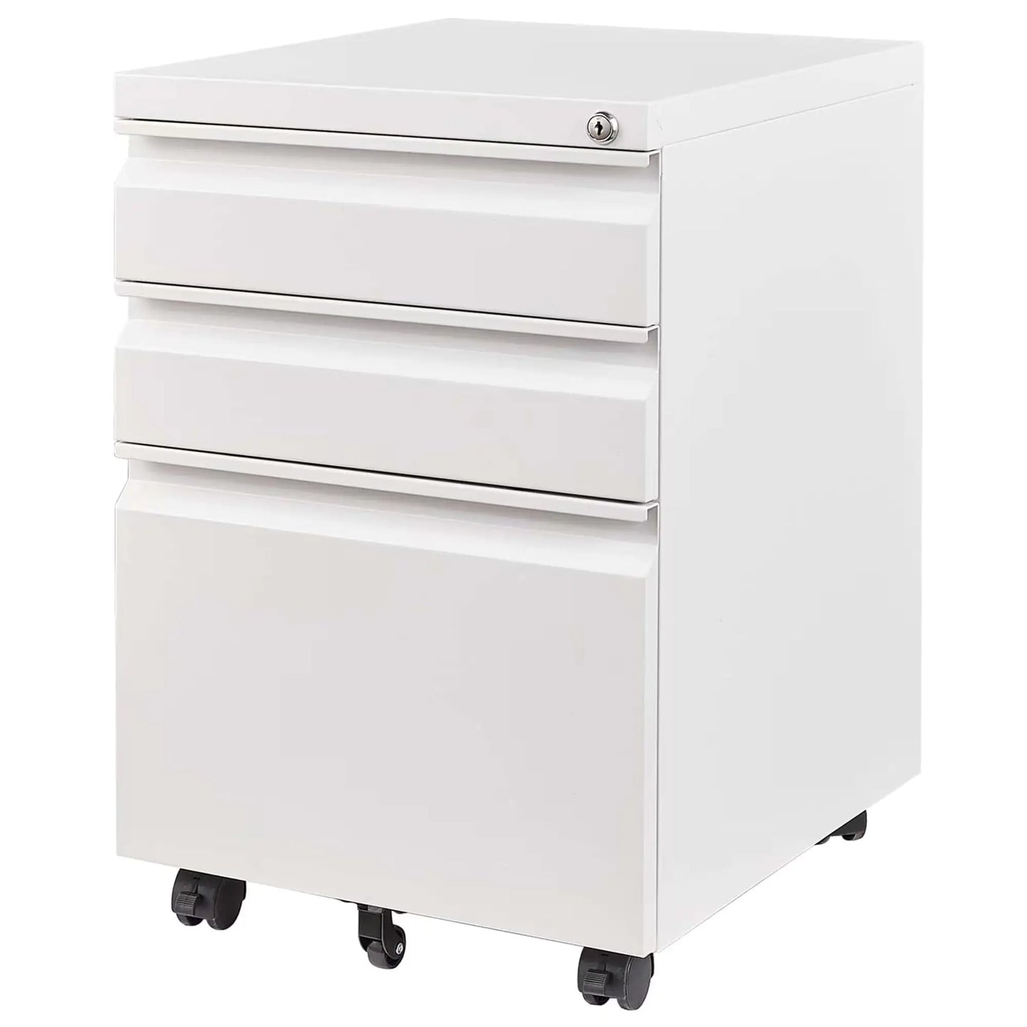 Secure Mobile File Cabinet 3-Drawer