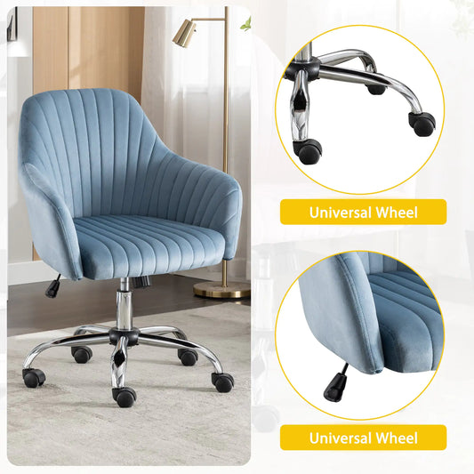 Velvet Swivel Home Office Chair