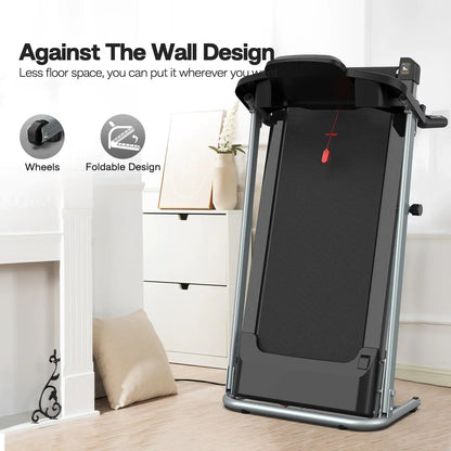 Compact PulseTrack Home Treadmill