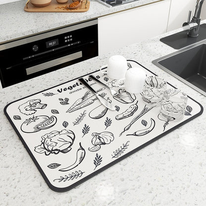 Super Absorbent Dish Draining Mat