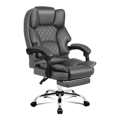 ALFORDSON Office Chair Gaming Executive Computer Footrest PU Leather Work Seat