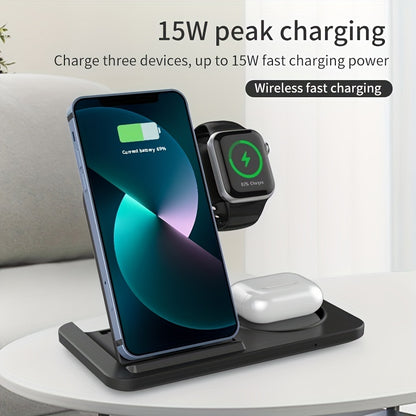 3in1 Wireless Charger Stand for Apple Devices