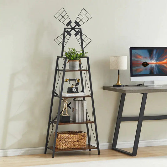 Windmill 4-Tier Metal Bookshelf