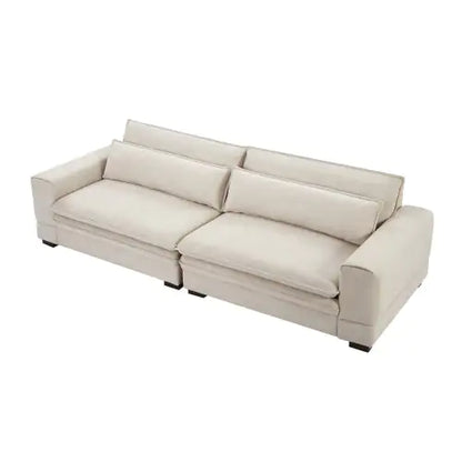 Beige Modern Fabric Sofa for Living Spaces