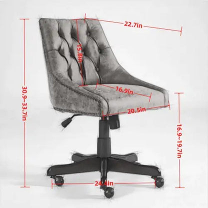 Rustic Brown Sheepskin Office Chair with Adjustable Functions