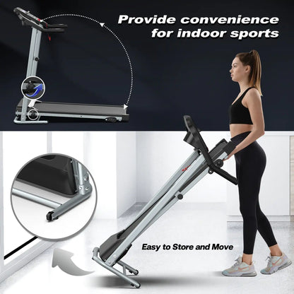 Compact PulseTrack Home Treadmill