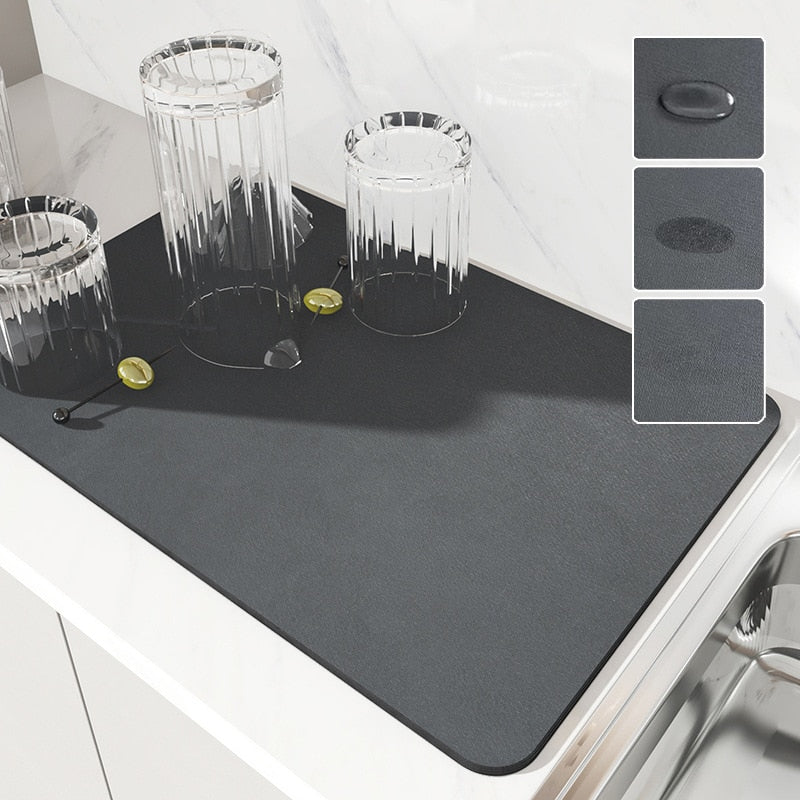 Super Absorbent Dish Draining Mat