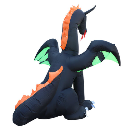 Festiss Halloween Inflatables Decoration With Built-in LED Light and Blower 2.7M Flying Dragon