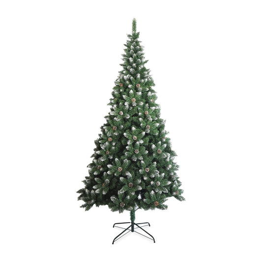 Festiss Artificial Easy Assembly Christmas Tree With White Snow Flocked Tips 2.4m