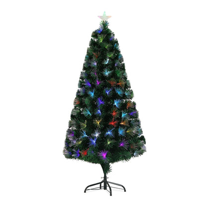Festiss 1.8m Hinged Construction Easy Assembly Artificial Christmas Trees with Fiber Optic Lights
