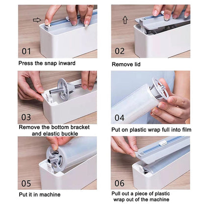 Plastic Wrap Cutter Foil Food Cling Film Wrap Dispenser Kitchen Accessories 57MM Film Diameter Cling Film Cutter Dropshipping